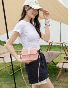 ASJM International - Casual Daily Small Shoulder Bag, Ladies Color Block Phone Crossbody Bag, Elegant Pearl Decor Mini Handbag