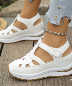 European And American Wedge-heel Roman-style Womens Shoes Size 43