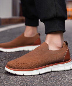 ASJM International - Flyknit Mens Shoes Cross-Border Lightweight Loafers Mens Sneakers