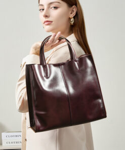 ASJM International - Genuine Leather High-End Womens Stylish And Versatile Handbag