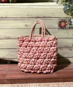 ASJM International - High-quality Raffia Handbag With Color-blocking