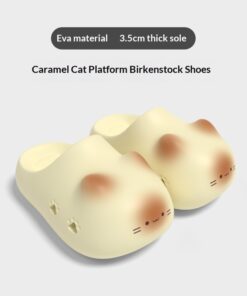 ASJM International - Horse Year New Arrival Cute Caramel Cat-Paw Birkenstock-Style Shoes For Women