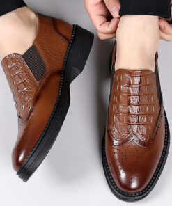 ASJM International - Mens Casual Dress Slip-on Leather Shoes
