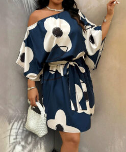 ASJM International - Resort-style Womens Plus-size Off-shoulder Dress