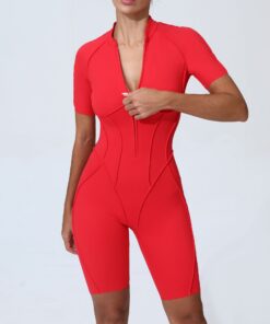 ASJM International - Seamless Fitness Bodycon Jumpsuit With No Padding