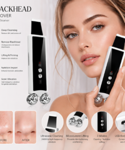ASJM International - Stainless Steel Blackhead Remover Ultrasonic Facial Beauty Device