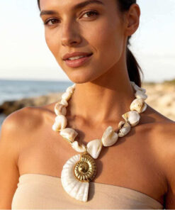 ASJM International - Stainless Steel Ocean-inspired Pendant Necklace