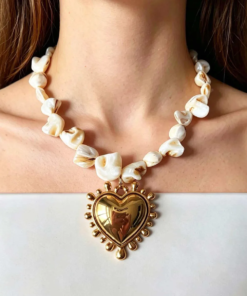 Stainless Steel Vacuum-plated 18K Gold Pendant Necklace