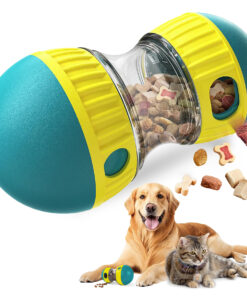 Dog Puzzle Toy, Adjustable Treat Dispensing Ball Food Dispenser Tough Slow Feeder Puppy Enrichment Training Toy Pet Interactive Chase Toys For Small Medium Large Dogs