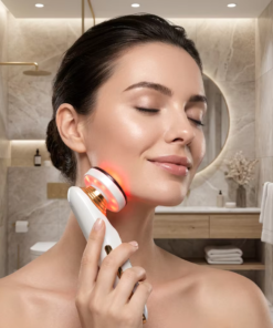 Handheld Anti-Wrinkle Three-Color Red Light Facial Lifting Massager, LED Beauty Device