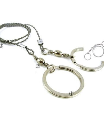 Portable Survival Wire Saw Wire Saw 4 Strands Of Steel Wire 360 Degree Rotation