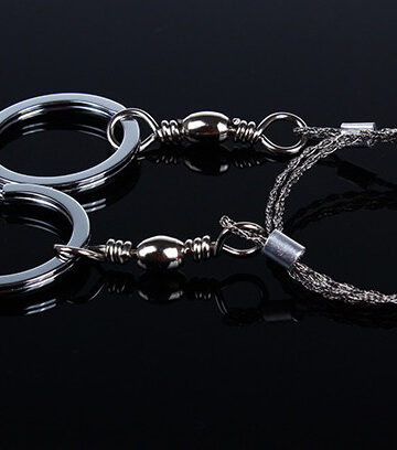 Portable Survival Wire Saw Wire Saw 4 Strands Of Steel Wire 360 Degree Rotation