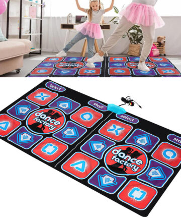 Double Dance Mat For Kids Child Adults Wireless Dancer Step Pads Non-Slip Home