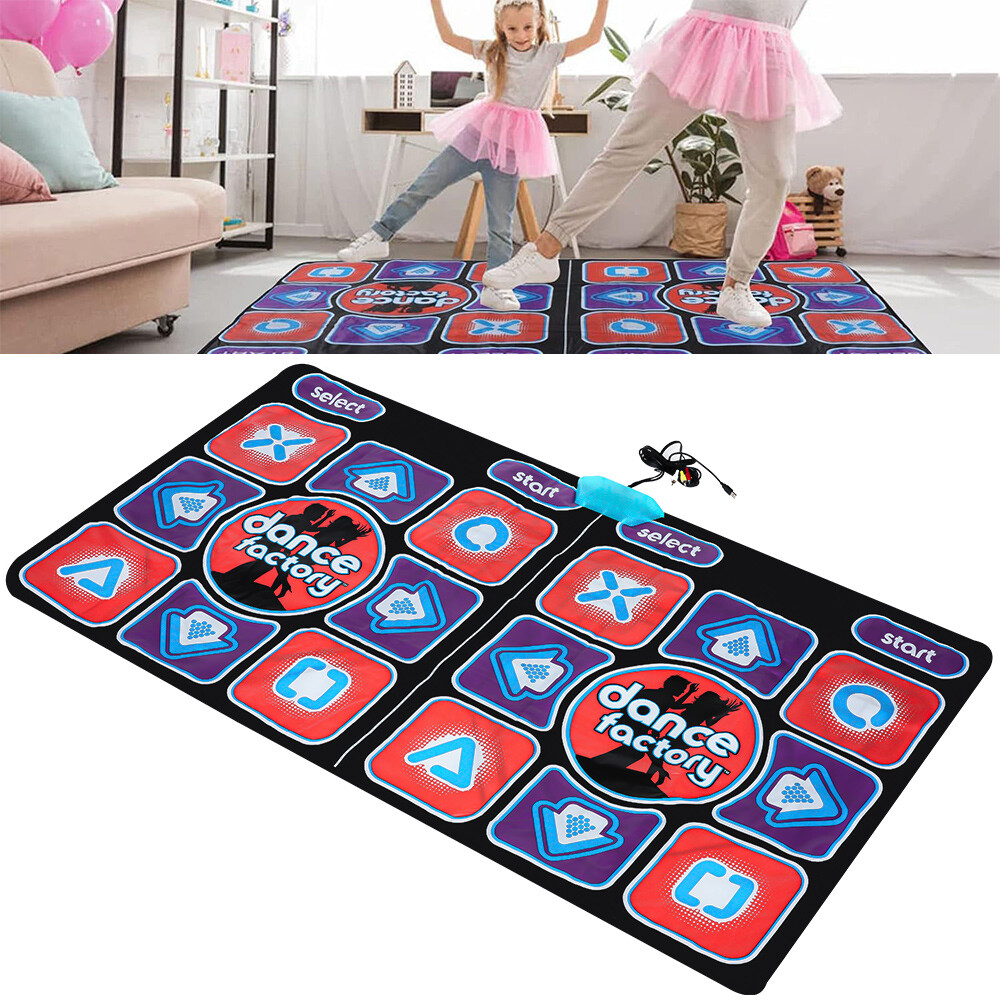 Double Dance Mat For Kids Child Adults Wireless Dancer Step Pads Non-Slip Home