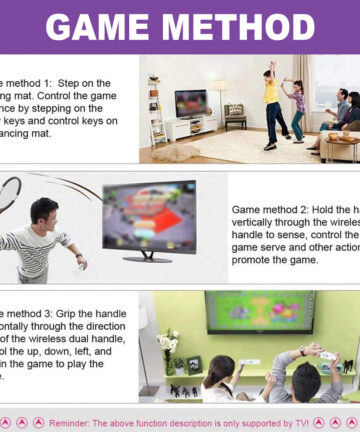 Double Dance Mat For Kids Child Adults Wireless Dancer Step Pads Non-Slip Home