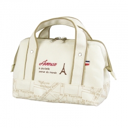 Picnic Case Storage Bag Portable Insulated Thermal Cooler Lunch Bag Travel Carry AF5727-beige-700165