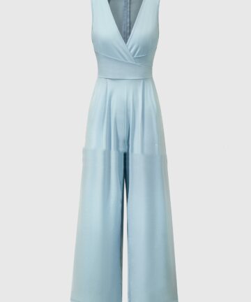 Women's Solid Color Wide Leg Jumpsuit