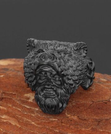 Viking Nordic Mythology Stainless Steel Ring Werewolf Aoding
