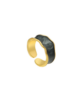 Liquid Textured Fashion Metal Ring